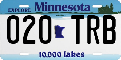 MN license plate 020TRB