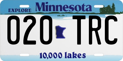MN license plate 020TRC