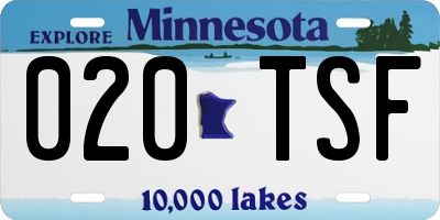 MN license plate 020TSF