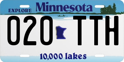 MN license plate 020TTH