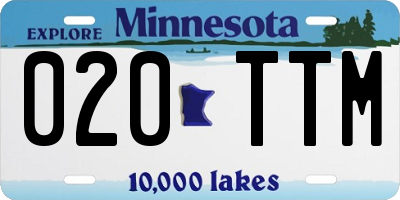 MN license plate 020TTM