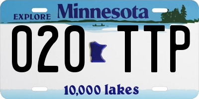 MN license plate 020TTP