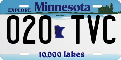 MN license plate 020TVC