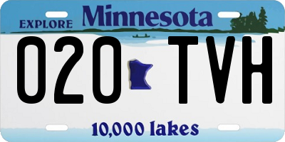 MN license plate 020TVH