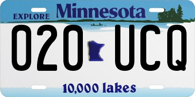 MN license plate 020UCQ