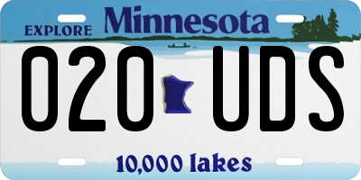 MN license plate 020UDS