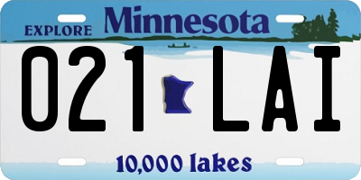 MN license plate 021LAI