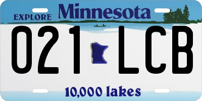 MN license plate 021LCB