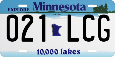 MN license plate 021LCG