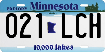 MN license plate 021LCH