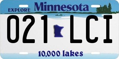 MN license plate 021LCI
