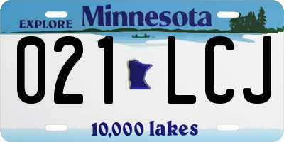 MN license plate 021LCJ
