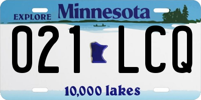 MN license plate 021LCQ