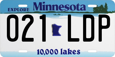 MN license plate 021LDP