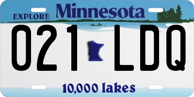 MN license plate 021LDQ
