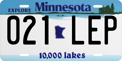 MN license plate 021LEP