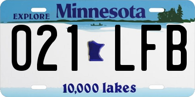 MN license plate 021LFB