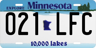 MN license plate 021LFC