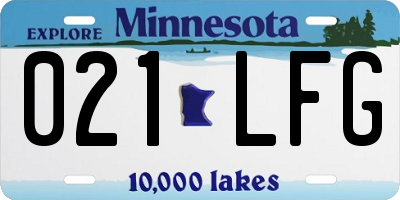 MN license plate 021LFG