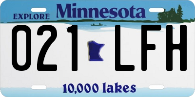 MN license plate 021LFH