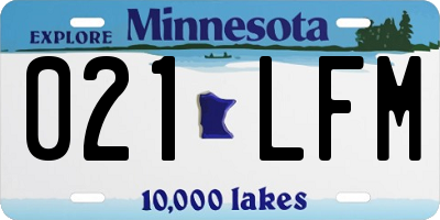 MN license plate 021LFM