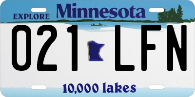 MN license plate 021LFN