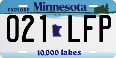MN license plate 021LFP