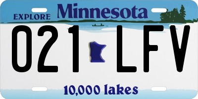 MN license plate 021LFV