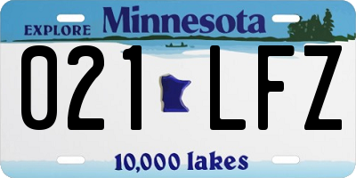 MN license plate 021LFZ