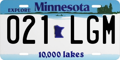 MN license plate 021LGM