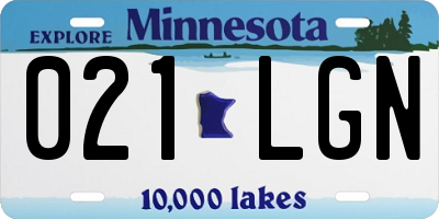 MN license plate 021LGN