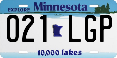 MN license plate 021LGP