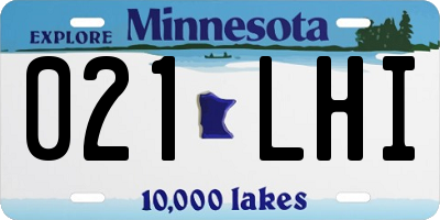 MN license plate 021LHI