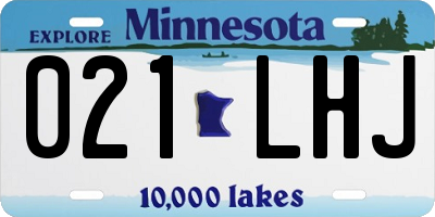 MN license plate 021LHJ