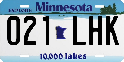 MN license plate 021LHK