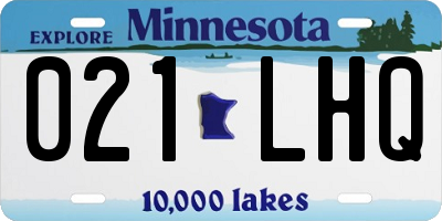 MN license plate 021LHQ