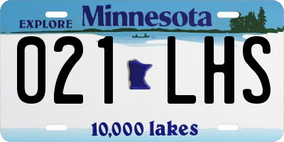 MN license plate 021LHS