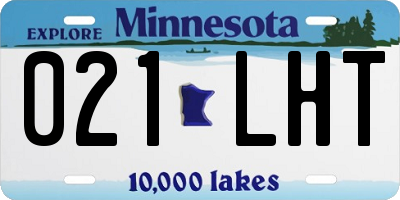 MN license plate 021LHT