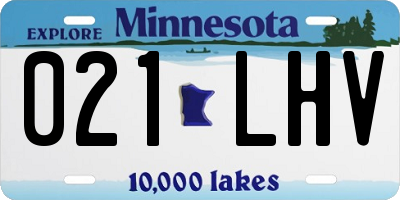 MN license plate 021LHV