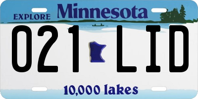 MN license plate 021LID