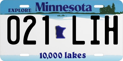 MN license plate 021LIH
