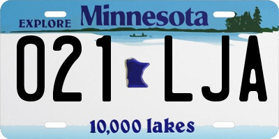 MN license plate 021LJA