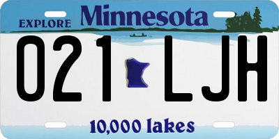 MN license plate 021LJH