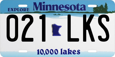 MN license plate 021LKS