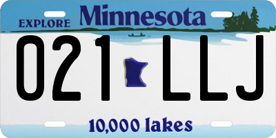 MN license plate 021LLJ