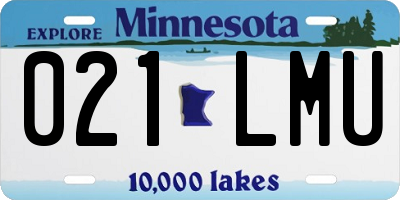 MN license plate 021LMU
