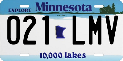 MN license plate 021LMV