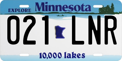 MN license plate 021LNR