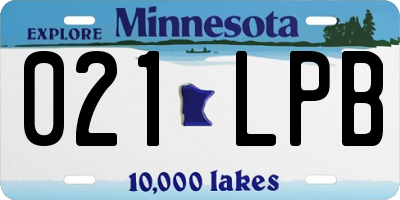 MN license plate 021LPB