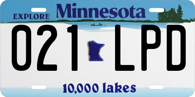 MN license plate 021LPD
